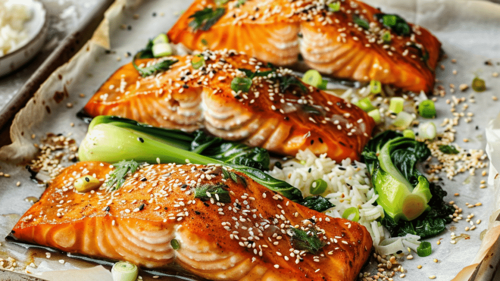 7 Deliciously Easy Reasons To Love This One-Pan Miso Salmon And Bok Choy