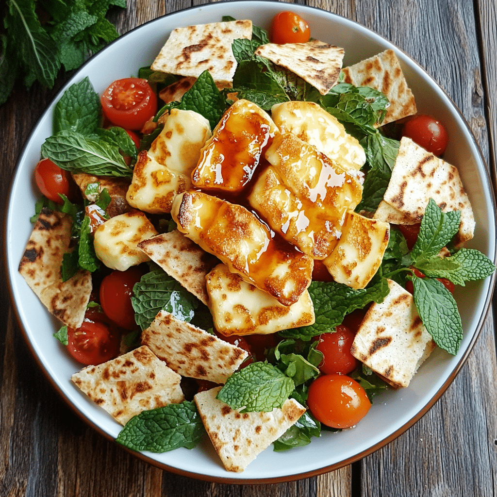 7 Irresistible Reasons to Love This Lebanese Fattoush with Hot Honey Halloumi