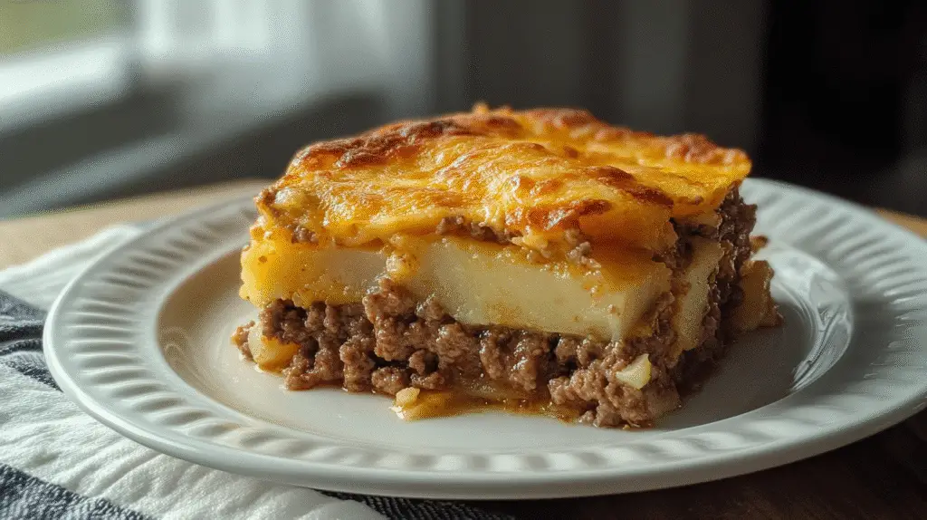 Easy Hamburger Potato Casserole 1 Easy Hamburger Potato Casserole