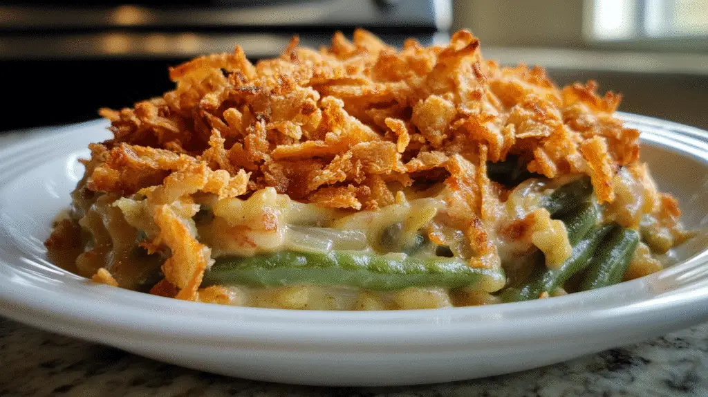 French Onion Green Bean Casserole 1 French Onion Green Bean Casserole