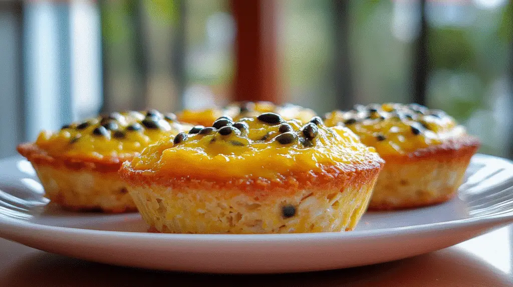 Passion Fruit Oatmeal Cakes 1 Passion Fruit Oatmeal Cakes
