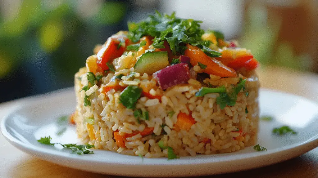 Crispy Rice Salad with Spicy Tahini Dressing 1 Crispy Rice Salad with Spicy Tahini Dressing