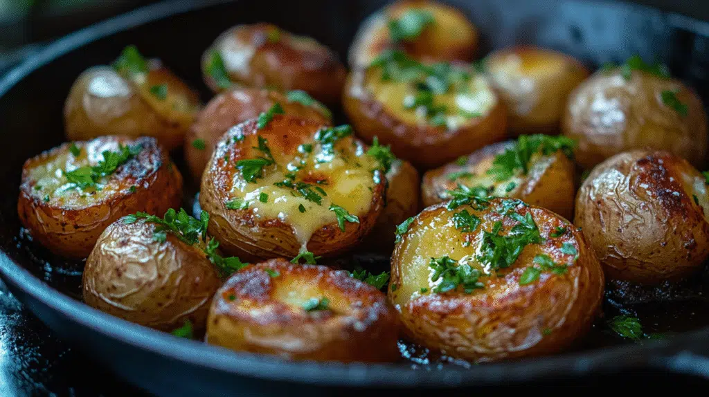 Crispy Smashed Potatoes with Herb Butter 1 Crispy Smashed Potatoes with Herb Butter