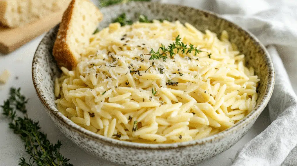 Garlic Parmesan Orzo Recipe