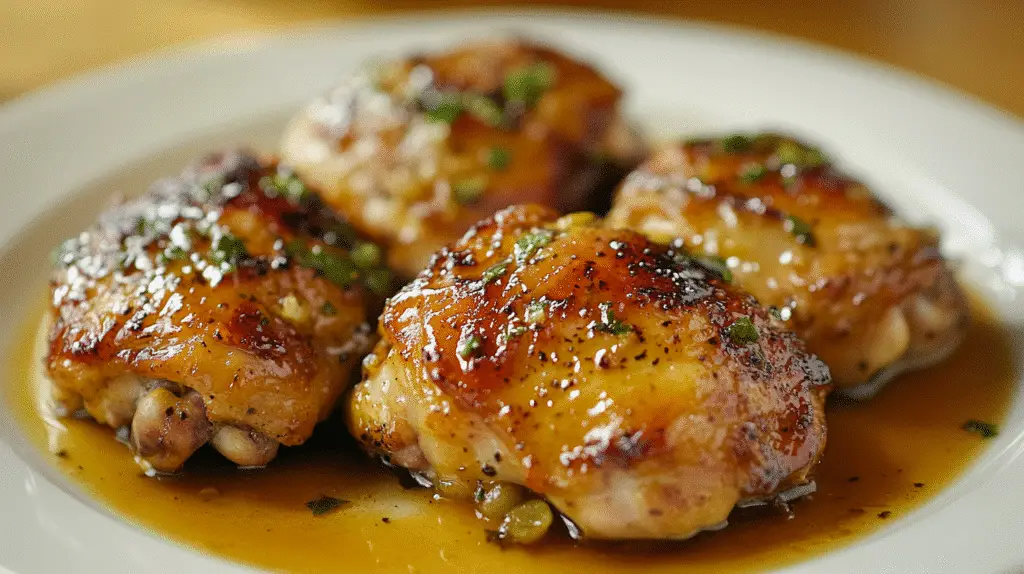 Golden Chicken with Mustard and Shallots