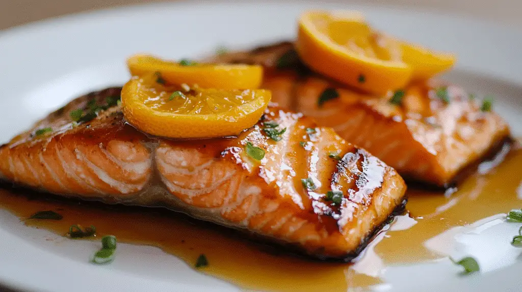 Honey-Soy Glazed Salmon with Oranges 1 Honey-Soy Glazed Salmon with Oranges