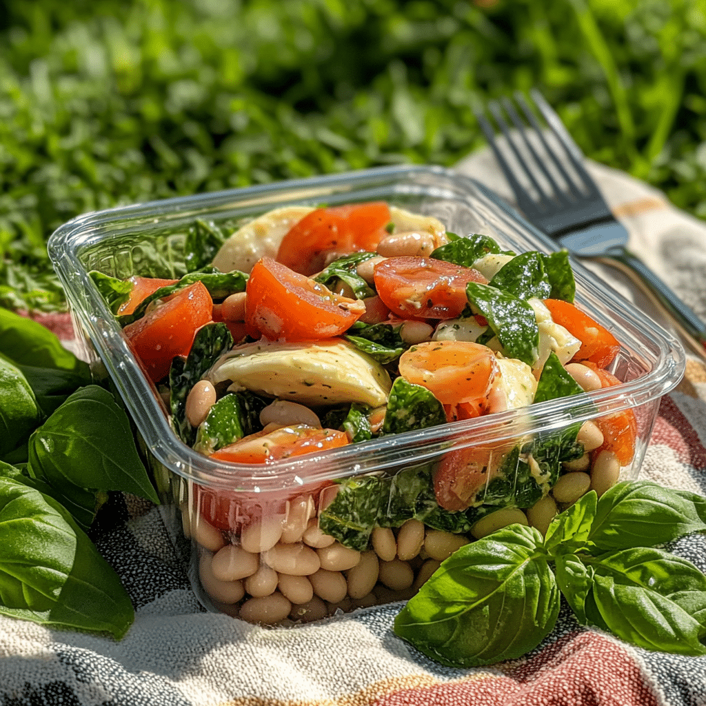 No-Cook White Bean & Spinach Caprese Salad: 9 Irresistible Reasons to Love It 9 No-Cook White Bean & Spinach Caprese Salad 9 Irresistible Reasons to Love It