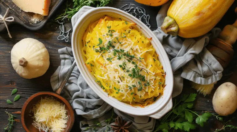 Spaghetti Squash Parmesan Bake